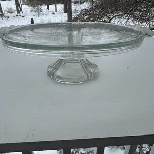 #1908 MIKASA SATIN ROSE CAKE PLATE